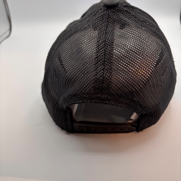 Vintage Bass Pro Shops Gone Fishing Basic Solid Black Embroidered Snapback Hat - Picture 5 of 10